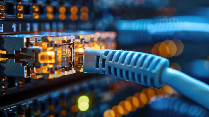 close-up-of-a-network-cable-connecting-to-a-server-with-glowing-lights-in-a-data-center-photo